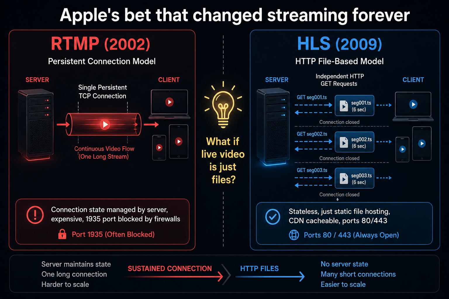 RTMP vs HLS 패러다임